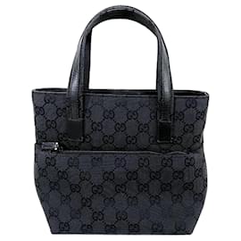 Gucci-Gucci GG Canvas Handbag-Black