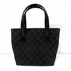 Gucci-Gucci GG Canvas Handbag-Black