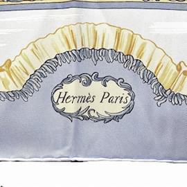 Hermès-Hermes Carré 90 Traineaux et glifsades Scarf-Light blue