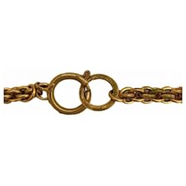 Chanel-Chanel Coco Mark Fake Pearl Long Necklace-Golden