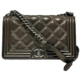 Chanel-Chanel Boy Bronze Shoulder Bag-Bronze