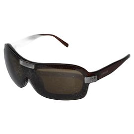 Óculos de sol máscara Versace 4018-v marrom plástico Marrom