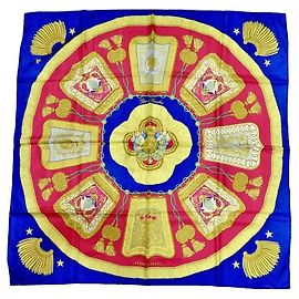 Lenço de seda Hermès Poste et Cavalerie 90 Multicor
