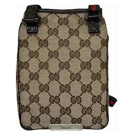 Gucci-Gucci Sherry 141863 Pochette Bag-Brown