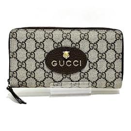 Gucci-Gucci GG Supreme Tiger Long Wallet-Beige
