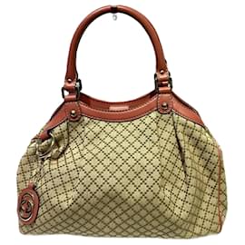 Gucci-Gucci Sukey Handbag-Pink,Beige