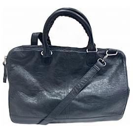 Balenciaga-Balenciaga Black Leather Handbag-Black