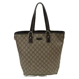 Gucci-Gucci GG Supreme Tote Handbag-Beige,Dark brown