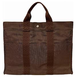 Hermès-Sac Tote MM Hermes Air Line-Marron