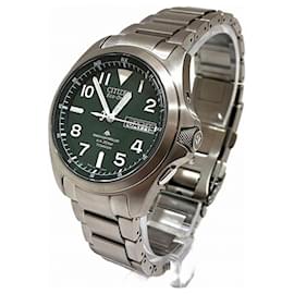 Citizens of Humanity-Citizen Promaster Eco-Drive PMD56-2951 Radio Solar Day Date Watch-Silvery