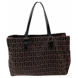 Fendi-Fendi Zucchino 8BH018 Handbag-Brown