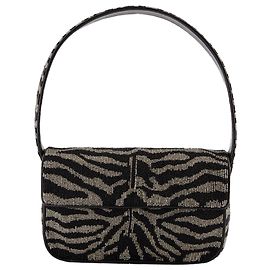 Borsa a Spalla con Perline Tommy - Staud - Pelle Sintetica - Nera Nero