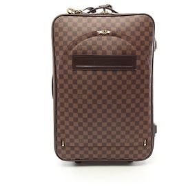 Borsa da viaggio Louis Vuitton Damier Ebene Pegase 55 Marrone