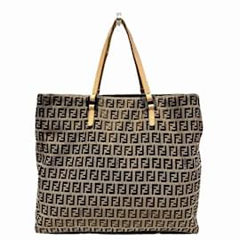 Fendi-Fendi Zucchino Tote Bag-Brown