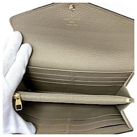 Louis Vuitton-Louis Vuitton Monogram Empreinte Portefeuille Sarah M68708 Long Wallet-Grey