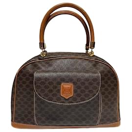 Céline-Celine Macadam Pattern Handbag-Brown