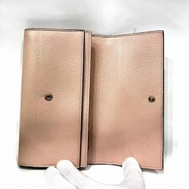 Gucci-Gucci Animalier Continental Bee Long Wallet-Pink