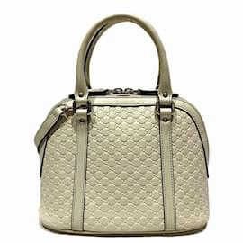Gucci-Gucci Micro Shima Handbag-Cream