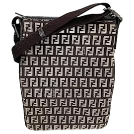 Fendi-Fendi Zucchino Shoulder Bag-Brown