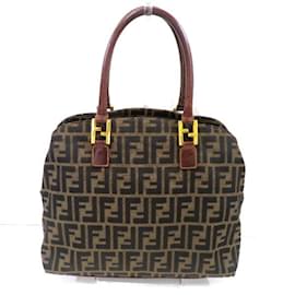 Fendi-Fendi Zucca 2-Way Handbag-Brown