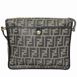 Fendi-Fendi Zucca Pattern Mamma Bucket Bag-Brown