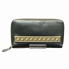 Fendi-Fendi Zucca Long Wallet-Black