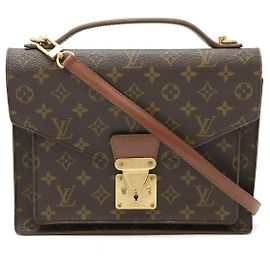 Louis Vuitton Monogram Monceau 28 Handtasche Braun