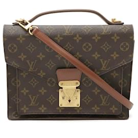Louis Vuitton-Louis Vuitton Monogram Monceau 28 Handbag-Brown