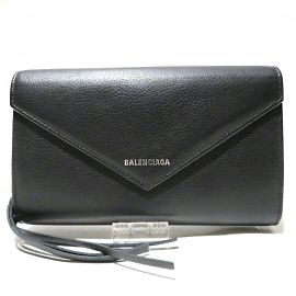 Cartera larga de papel moneda Balenciaga Negro