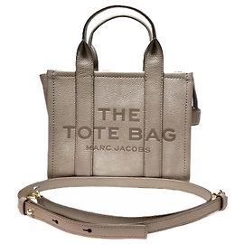 Sac à main en cuir petit modèle The Tote de Marc Jacobs Gris