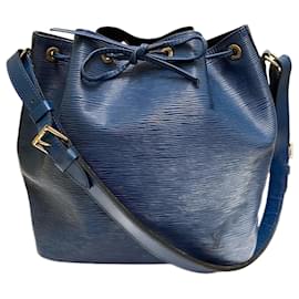 Louis Vuitton-Louis Vuitton Epi Petit Noe M44105 Shoulder Bag-Blue