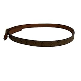 Louis Vuitton-Louis Vuitton Monogram Santur LV Prim Reversible Belt-Brown