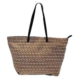 Fendi-Fendi Zucchino Handbag-Brown