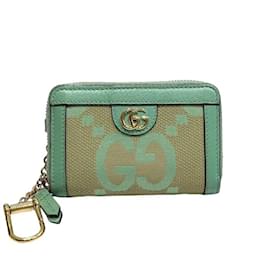 Gucci-Gucci Jumbo GG Business Card Holder-Beige,Green