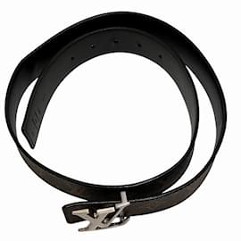 Louis Vuitton-Cinto reversível Louis Vuitton Monogram Santur LV Initial-Marrom,Preto