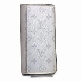 Louis Vuitton-Louis Vuitton Taigarama Portefeuille Brazza Long Wallet-White