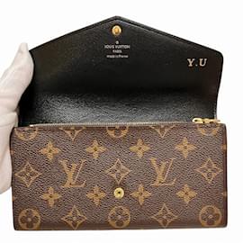 Louis Vuitton-Louis Vuitton Monogram Giant Portefeuille Sarah Long Wallet-Brown,Monogram