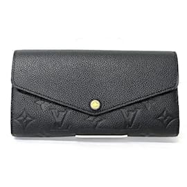 Louis Vuitton-Louis Vuitton Monogram Empreinte Portefeuille Sarah-Black,Monogram