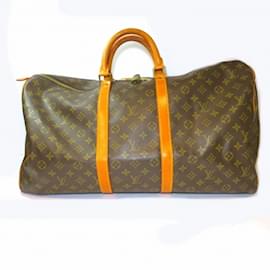 Louis Vuitton-Louis Vuitton Monogram Keepall 55 M41424 Bag-Brown,Monogram
