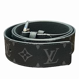 Louis Vuitton-Cinto reversível Monogram Eclipse Louis Vuitton-Preto,Monograma