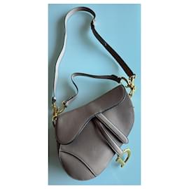 Dior-Saddle with shoulder strap-Taupe