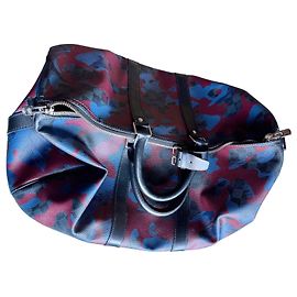 Louis Vuitton Keepall 45 camouflage Damier Rouge Multicolore Bleu foncé