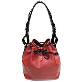 Louis Vuitton-Louis Vuitton Epi Petit Noe Shoulder Bag-Black,Red