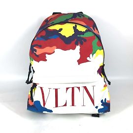 Mochila de cuero de lona multicolor Valentino VLTN Multicolor