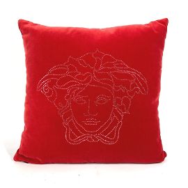 Cuscino con strass Medusa Versace Rosso