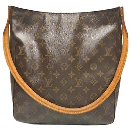 Borsa a spalla Louis Vuitton Monogram Looping GM M51145 Marrone