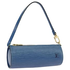 Louis Vuitton-LOUIS VUITTON Epi Papillon Pouch Blue LV Auth 101235-Blue