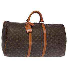Louis Vuitton-LOUIS VUITTON Monogram Keepall 60 Boston Bag M41422 LV Auth 98006-Monogram