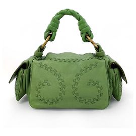 Bottega Veneta Intrecciato Leather Handbag Green