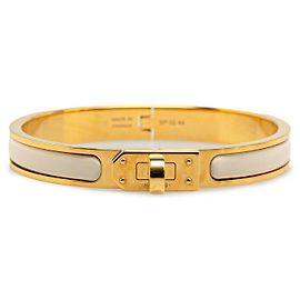 Hermès Hermes Mini Click Kelly Bangle Gold White